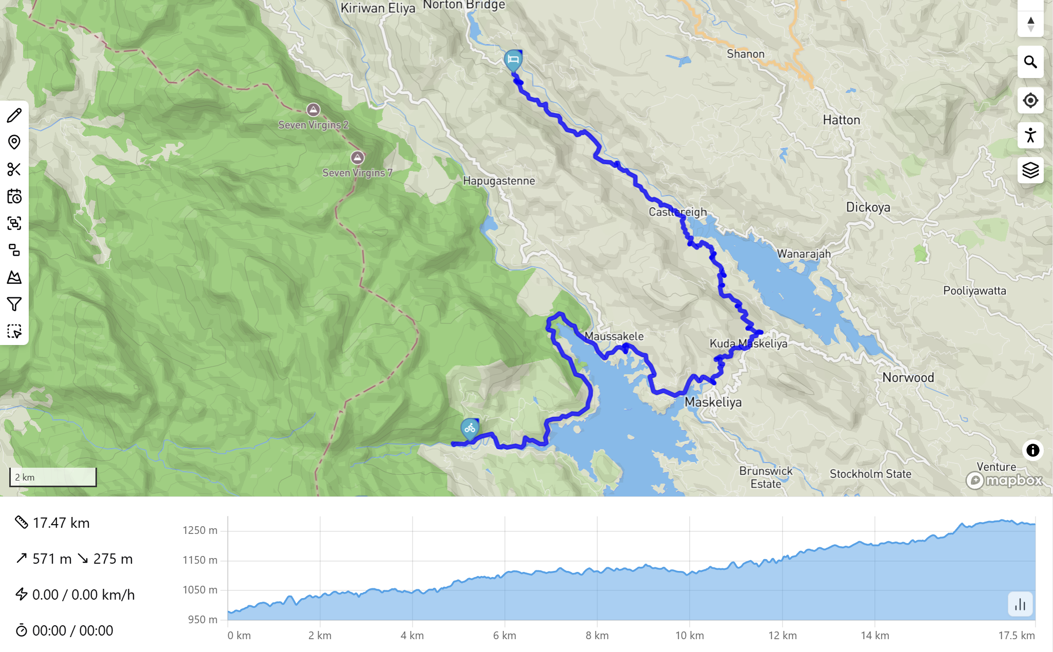 Adams Peak tour route